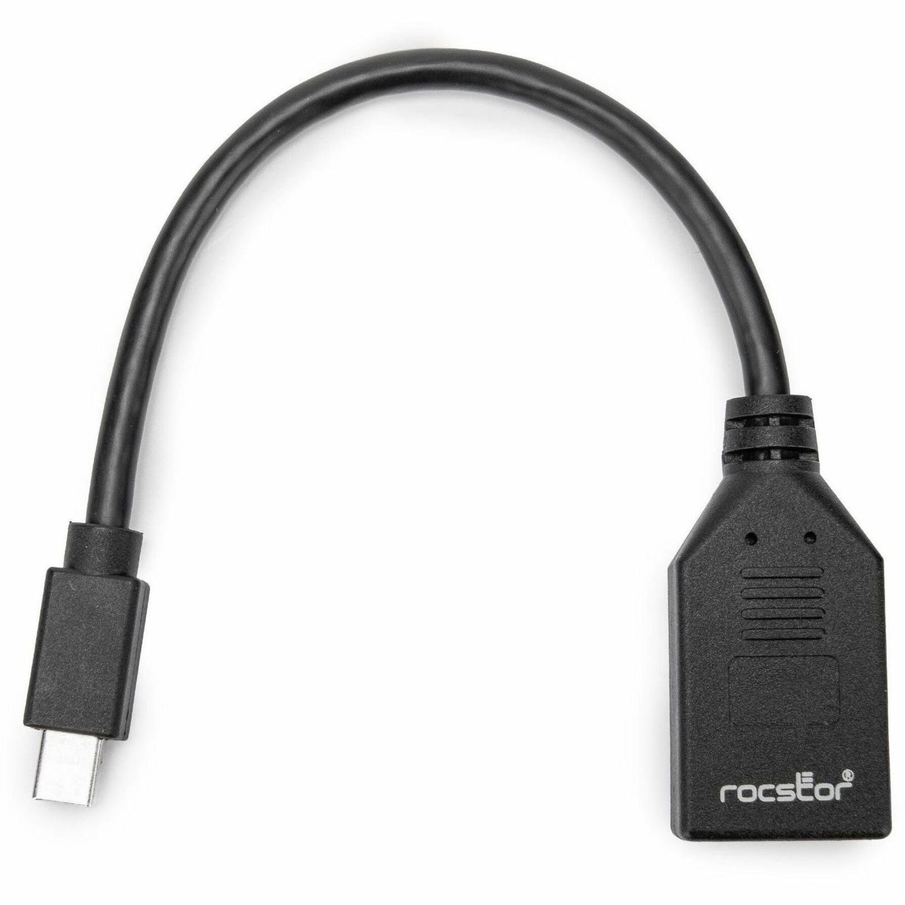 ROCSTOR Y10A294-B1 — ROCSTOR MINI DISPLAYPORT TO DISPLAYPORT ADAPTER, 4K X 2K VIDEO, ULTRA HD MINI DP