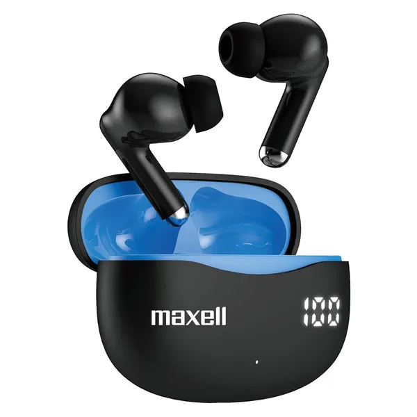 MAXELL 197311 — BLUETOOTH TRUE WIRELESS EARBUD WITH ANC/ENC NOISE CANCELLATION- BLACK