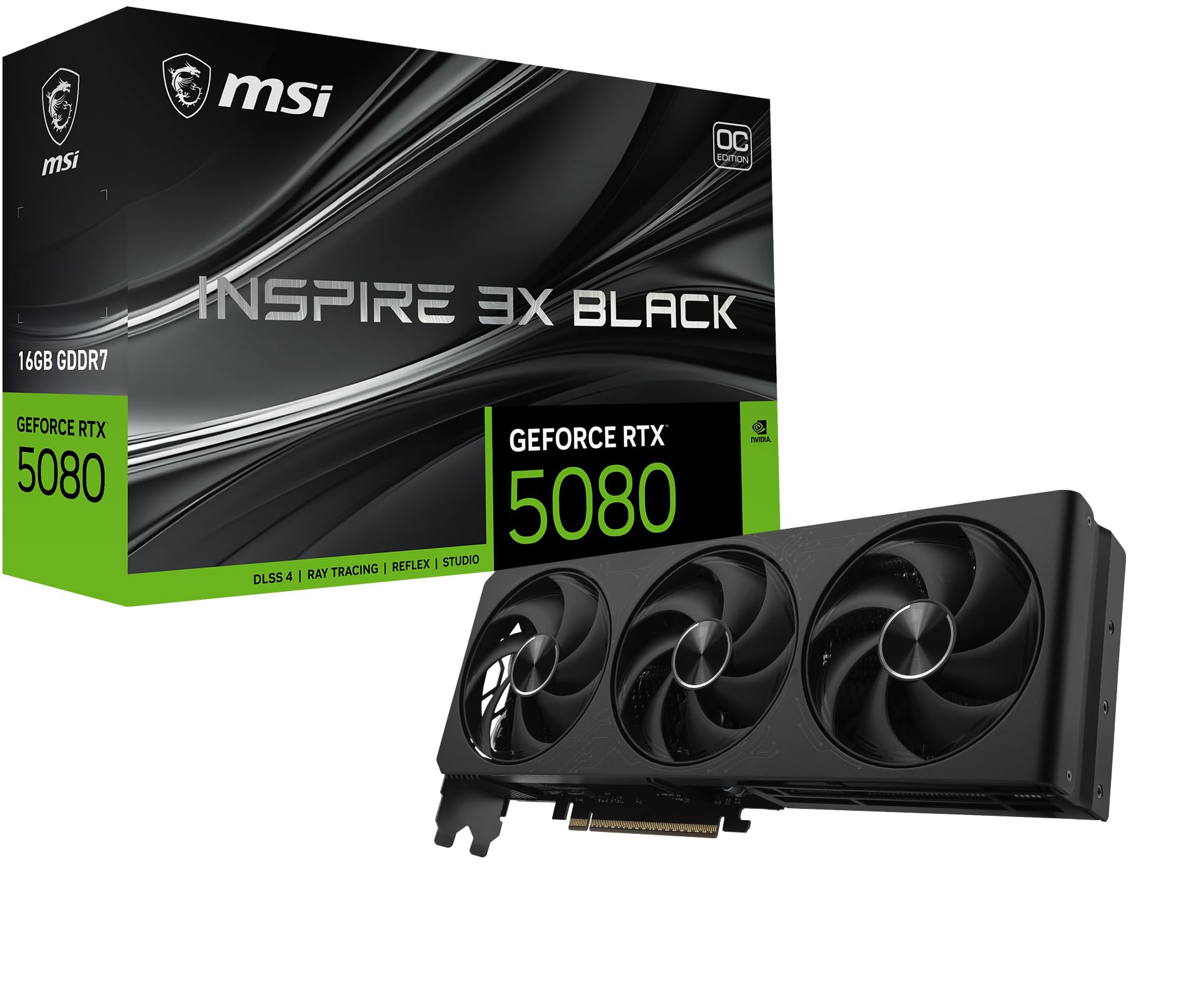 MSI G5080-16I3CB — RTX 5080 16G INSPIRE 3X OC BLK