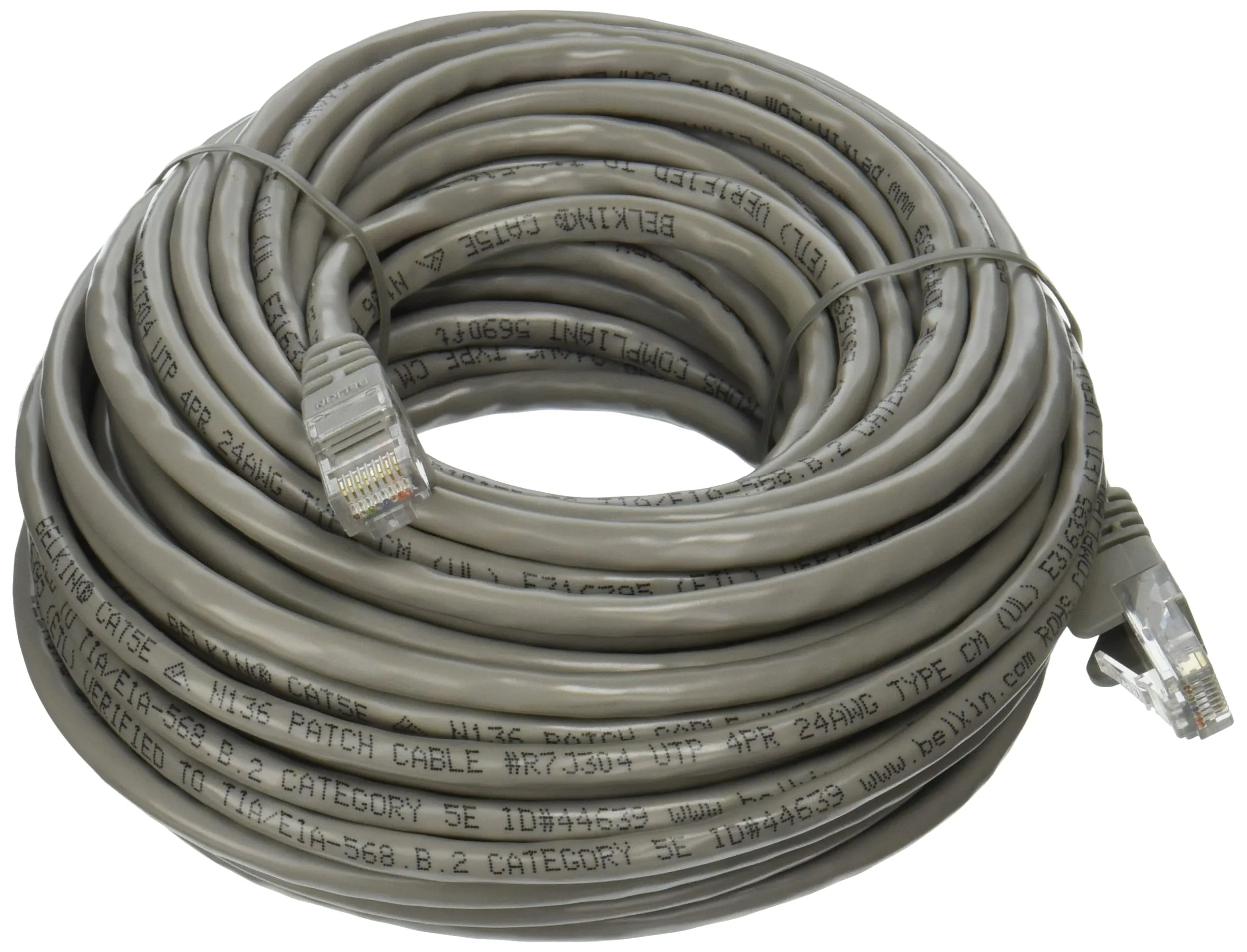 Belkin A3L791B50-S — PATCH CABLE - RJ-45 - MALE - RJ-45 - MALE - 50 FEET - GRAY