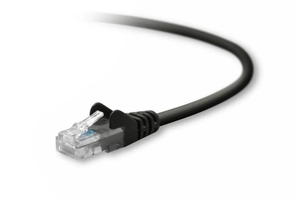 Belkin A3L791-20-BLK-S — PATCH CABLE - UNSHIELDED TWISTED PAIR (UTP) - MALE LEFT GENDER - MALE RIGHT GEND