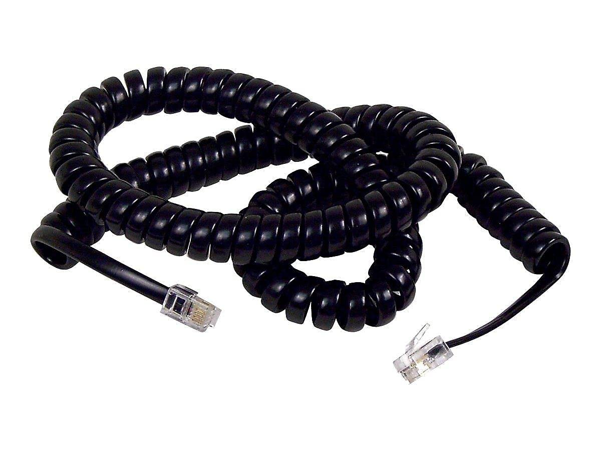 Belkin F8V101-12-BK — COILED HANDSET CORD - RJ-11 LEFT CONNECTOR - MALE LEFT GENDER - RJ-11 RIGHT CONN