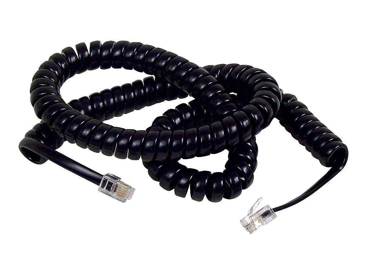 Belkin F8V101-12-BK — COILED HANDSET CORD - RJ-11 LEFT CONNECTOR - MALE LEFT GENDER - RJ-11 RIGHT CONN