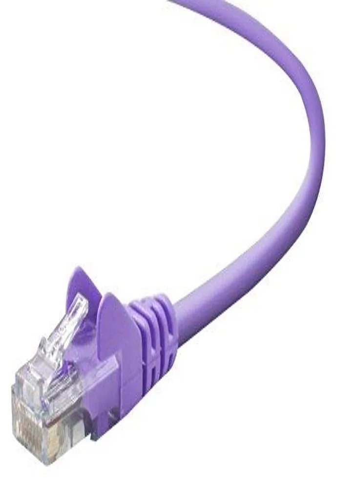 Belkin A3L791-25-PUR-S — BELKIN A3L791-25-PUR-S - 25FT CAT5E SNAGLESS PATCH CABLE, UTP, PURPLE PVC JACKET