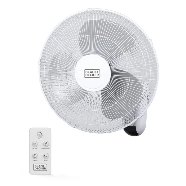 BLACK & DECKER BFWL16R — 16IN OSC WALL FAN W/RMT
