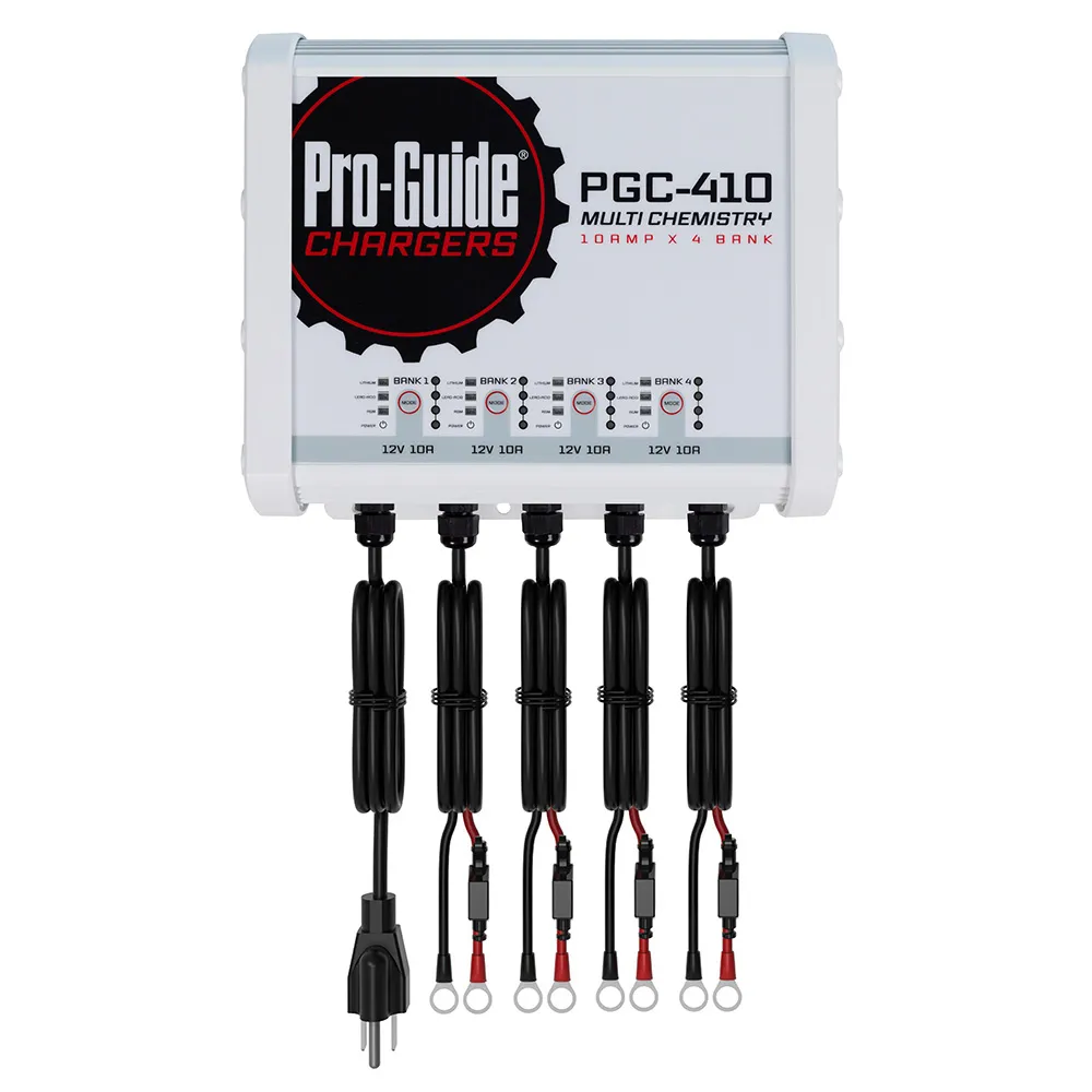 ProGuide Batteries PGC-410 — Pro-Guide 4 Bank On-Board Battery Charger - 12V - 40-Amp
