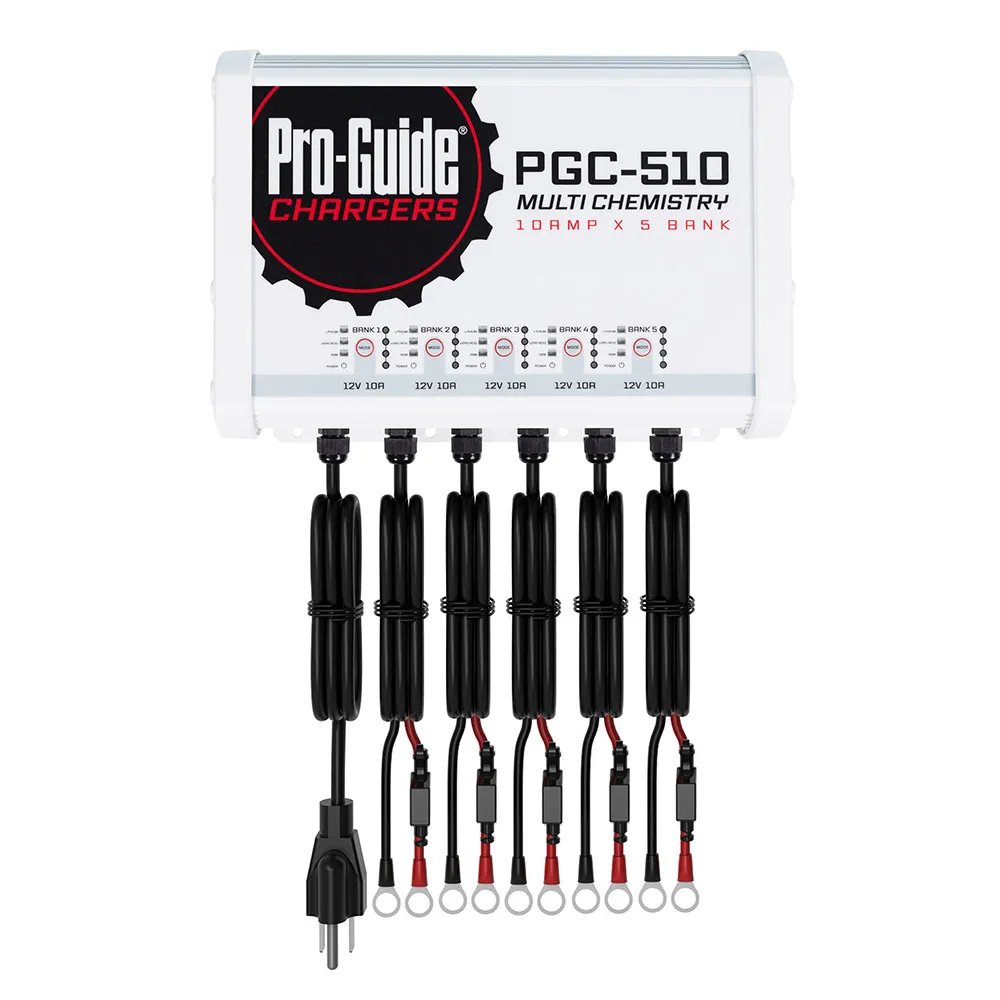 ProGuide Batteries PGC-510 — Pro-Guide 5 Bank On-Board Battery Charger - 12V - 40-Amp