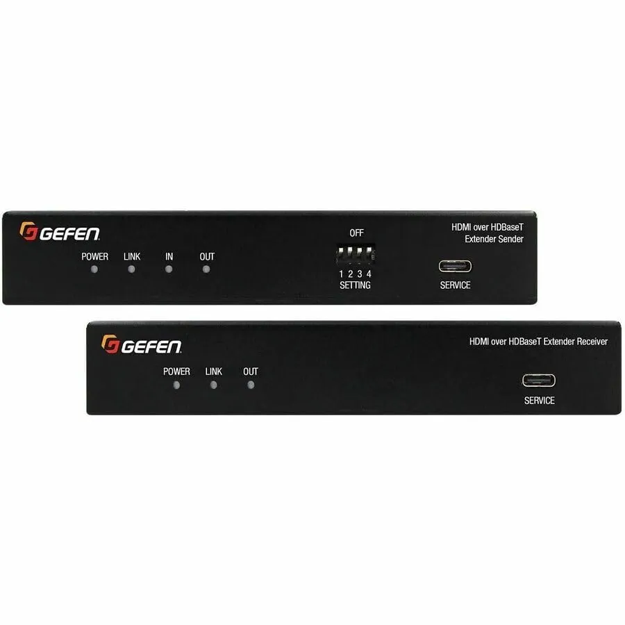 Gefen GF-EXT-HD-HBT — EXTENDS HDMI VIDEO, AUDIO, AND CONTROL UP TO 70M OVER A SINGLE CAT CABLE USING H