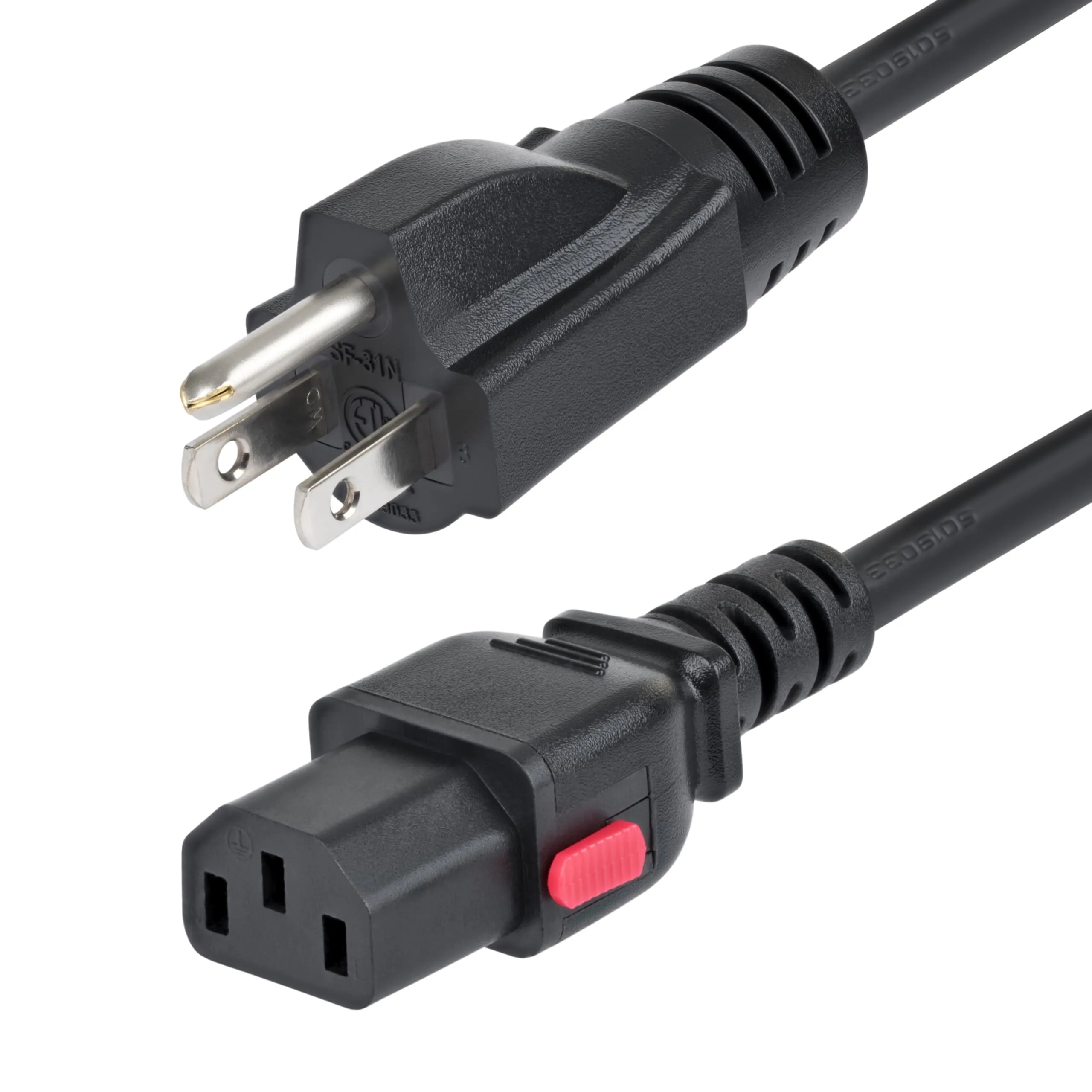 STARTECH 6FT-LC10A-POWERCORD — 6FT (1.8M) COMPUTER POWER CORD, NEMA 5-15P TO LOCKING C13 AC POWER CABLE, 125V 1