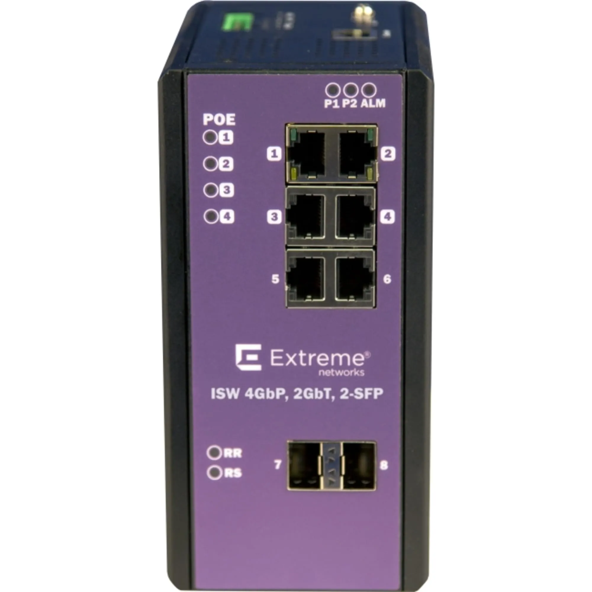 Extreme Networks 16803 — 4-PORT POE+ GIGABIT, 2-PORT GIGABIT W/ 2-PORT SFP OPERATING TEMPERATURE -40C - +