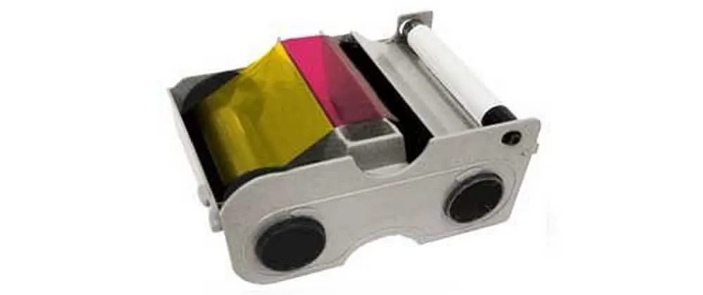 HID 045110 — DTC4000 YMCKOK CARTRIDGE W/CLEANING ROLLER: FULL-COLOR RIBBON WITH TWO RESIN BLA