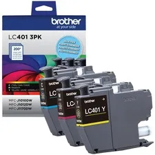 Brother BRT LC4013PKS — Brother LC4013PKS Standard Yield Inkjet Ink Cartridge - CMY - 3 / Pack - 200 Pages