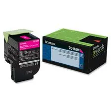 Lexmark LEX 70C1HM0 — Lexmark Unison 701HM High Yield Laser Toner Cartridge - Magenta - 1 Each - 3000 Pages