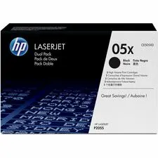 HP HEW CE505XD — HP 05X (CE505XD) Laser Toner Cartridge - Dual Pack - Black - 2 / Carton - 6500 Pages