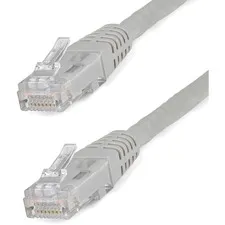 STARTECH STC C6PATCH50GR — StarTech.com 50ft Gray Cat6 UTP Patch Cable ETL Verified - 50 ft Category 6 Network Cable for Network Device, Workstation - First End: 1 x RJ-45 Network - Male - Second End: 1 x RJ-45 Network - Male - 10 Gbit/s - Patch Cable - Gold Plated Connector - 24 AWG - Gray - 1 Each