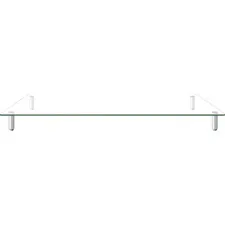 KANTEK KTK MS380 — Kantek Extra-Wide Glass Monitor Riser/Desk Shelf - 60 lb Load Capacity - 3.25" Height x 39.40" Width x 10.20" Depth - Desktop - Tempered Glass - Clear