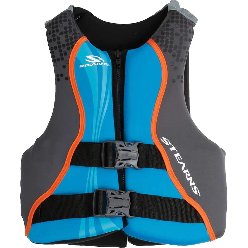 Stearns 2000037953 — Stearns Youth Hydroprene Life Vest - Type III - Blue/Grey - 50-90lbs