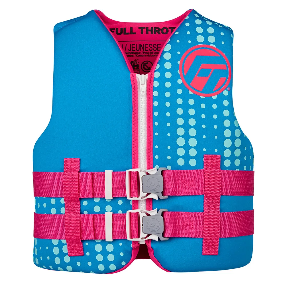 Full Throttle 142100-505-002-27 — Full Throttle Youth Rapid-Dry Life Jacket - Aqua