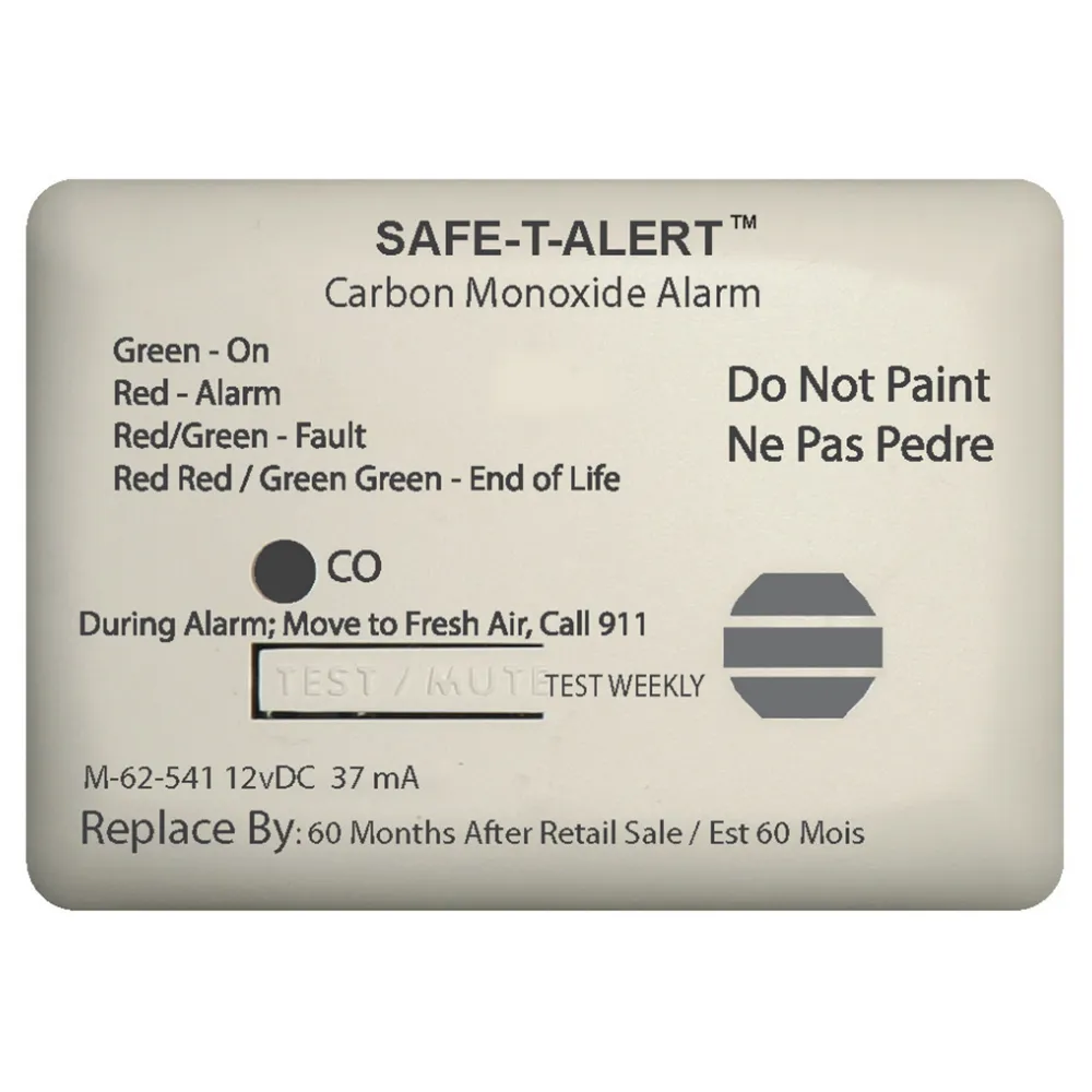 Safe-T-Alert 62-541-MARINE-RLY-NC — Safe-T-Alert 62 Series Carbon Monoxide Alarm w/Relay - 12V - 62-541-Marine-RLY-NC - Surface Mount - White