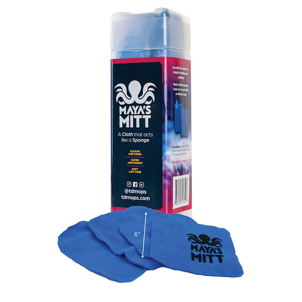 TD Mop MMSMALL — TD Mop Maya's Mitt - Detailing Sponge Cloth - 6" x 6" *4-Pack