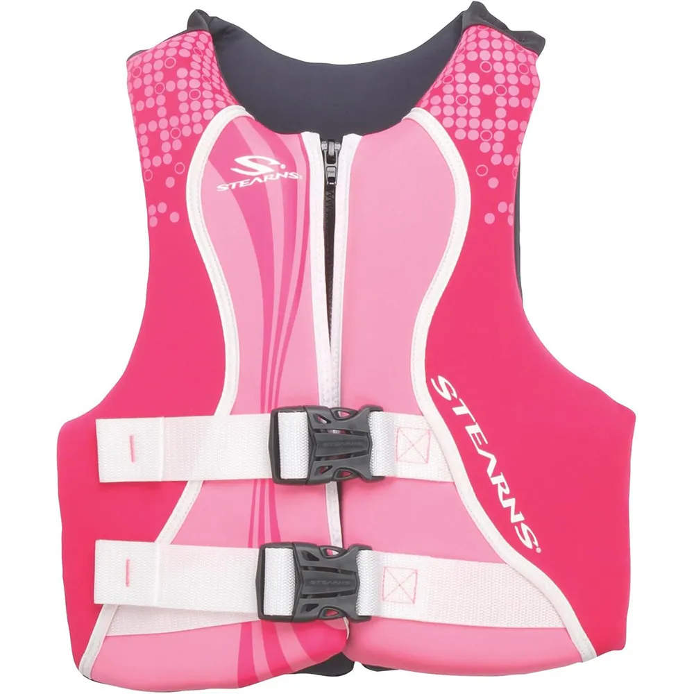 Stearns 2000036923 — Stearns Youth Hydroprene Life Vest - Type III - Pink/Hot Pink - 50-90lbs