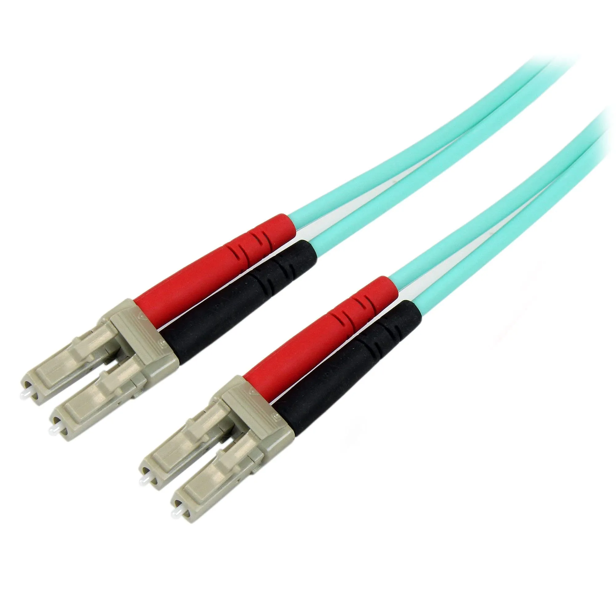 STARTECH STC A50FBLCLC10 — StarTech.com 10m 10 Gb Aqua Duplex LSZH Fiber Patch Cable LC-LC - 32.81 ft Fiber Optic Network Cable for Network Device - First End: 2 x LC Network - Male - Second End: 2 x LC Network - Male - 10 Gbit/s - Patch Cable - LSZH - 50/125 µm - Aqua - 1 Each