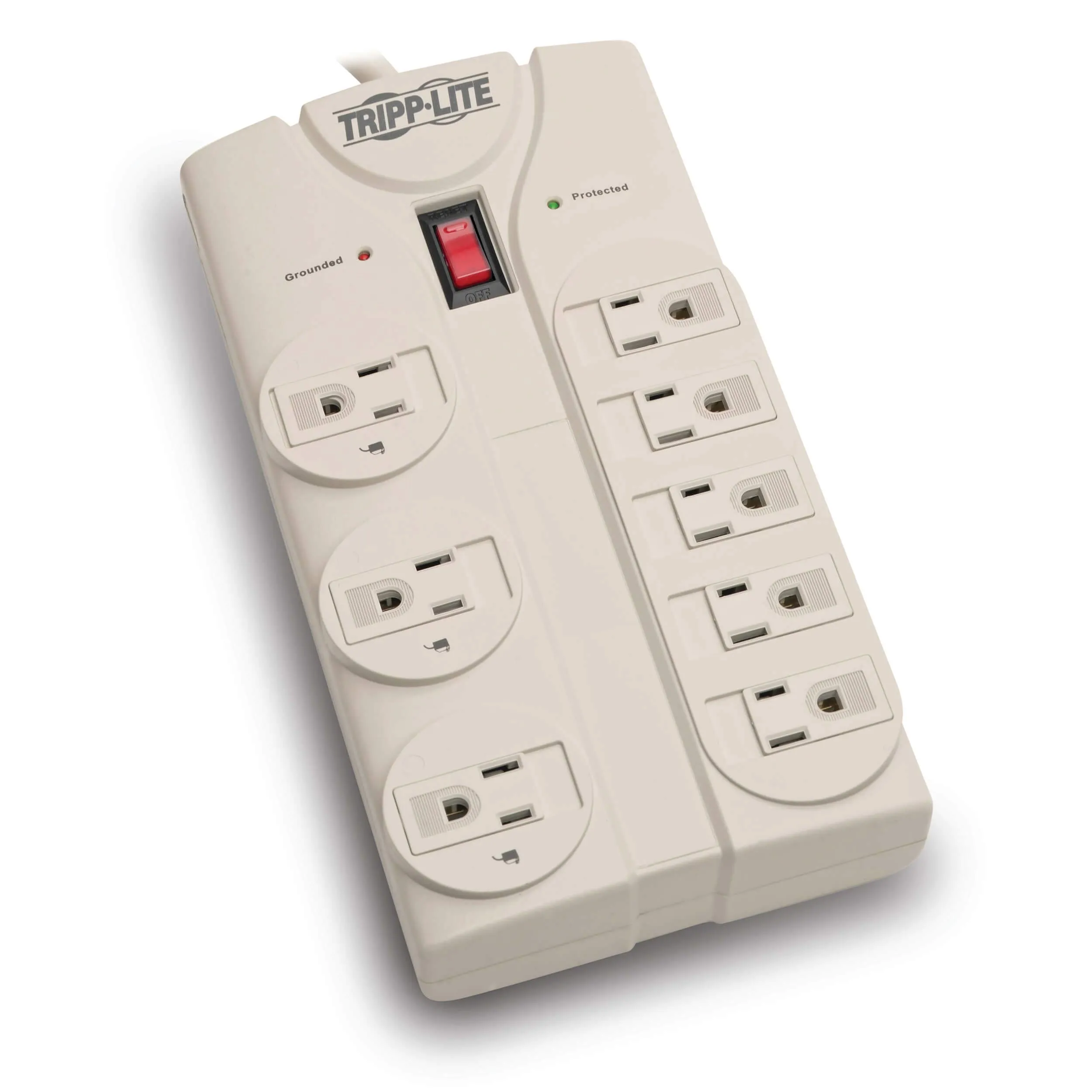 Eaton Tripplite TRP TLP808 — Tripp Lite series 1440 Joule 8-Outlet Surge Protector - Gray - NEMA 5-15P - 8 x NEMA 5-15R - 1800 VA - 1440 J - 120 V AC Input - 120 V AC Output - 8 ft