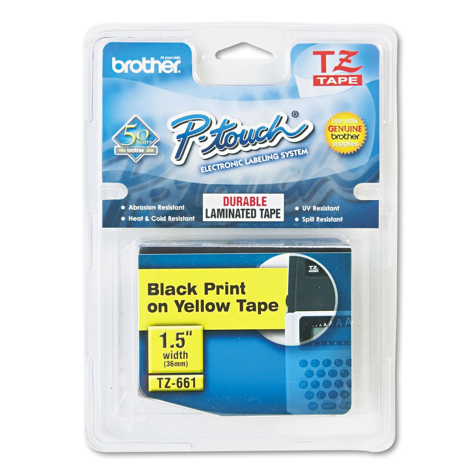 Brother BRTTZE661G — BROTHER 1.5" TZE TAPE