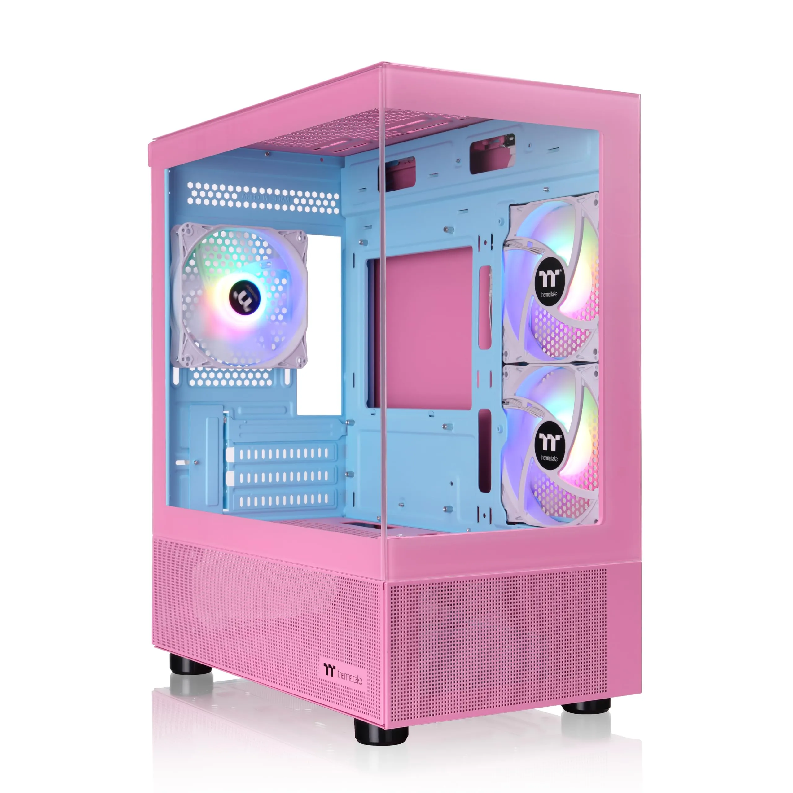 Thermaltake CA-1Z4-00MAWN-01 — THERMALTAKE VIEW 170 RG ARGB MICRO CHASSIS - BUBBLE PINK