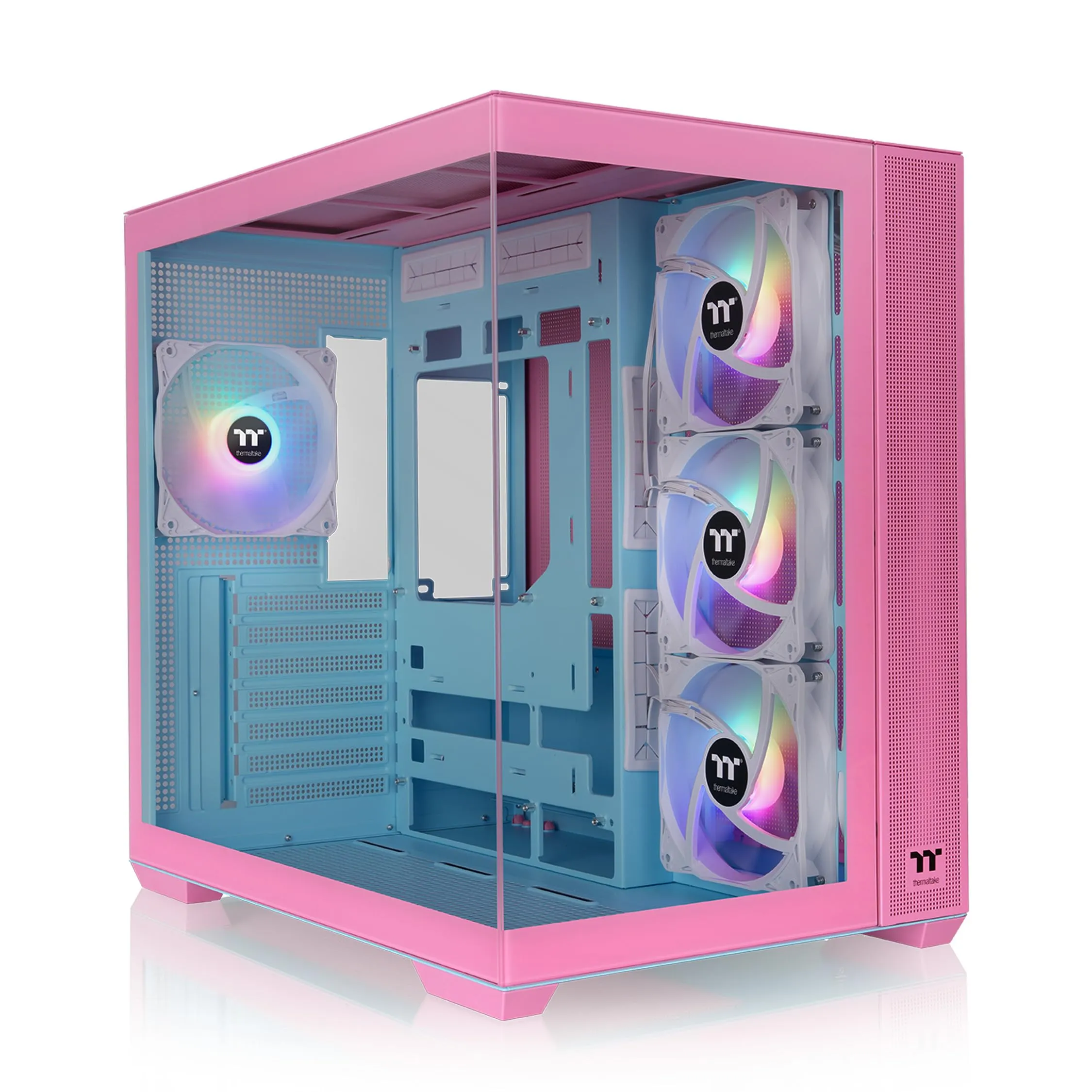 Thermaltake CA-1Z2-00MAWN-00 — THERMALTAKE VIEW 380 TG ARGB MID TOWER CHASSIS - BUBBLE PINK