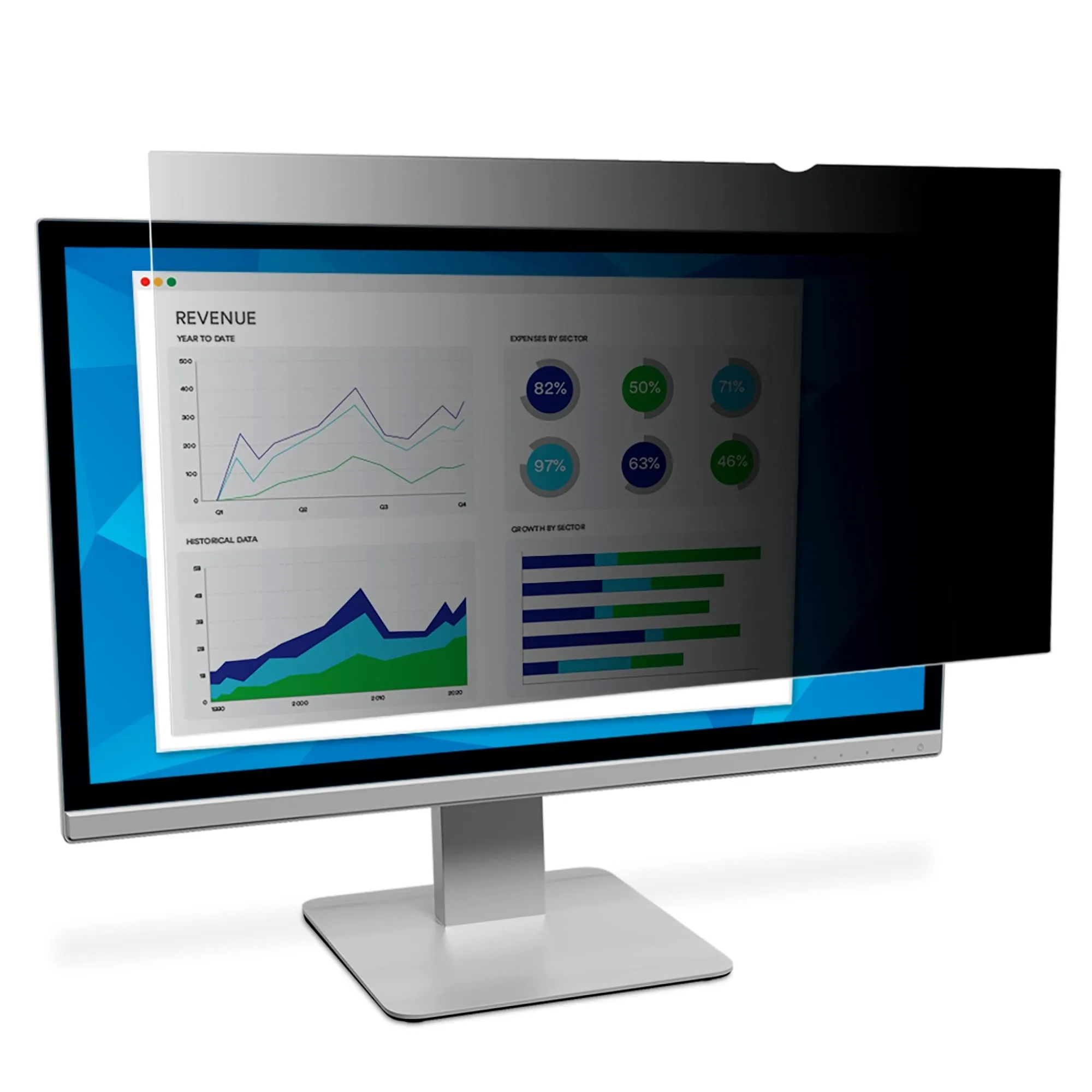 3M PF22.0W — 3M Privacy Filter Black, Matte - For 22" Widescreen LCD Monitor - 16:10 - Scratch Resistant, Fingerprint Resistant, Dust Resistant - Anti-glare - 1 Each