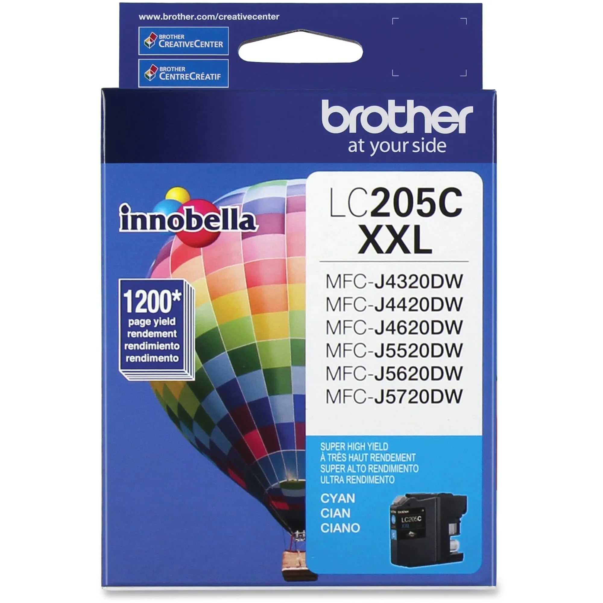 Brother BRT LC205C — Brother LC205C Cyan Ink Cartridge - 2 Pack