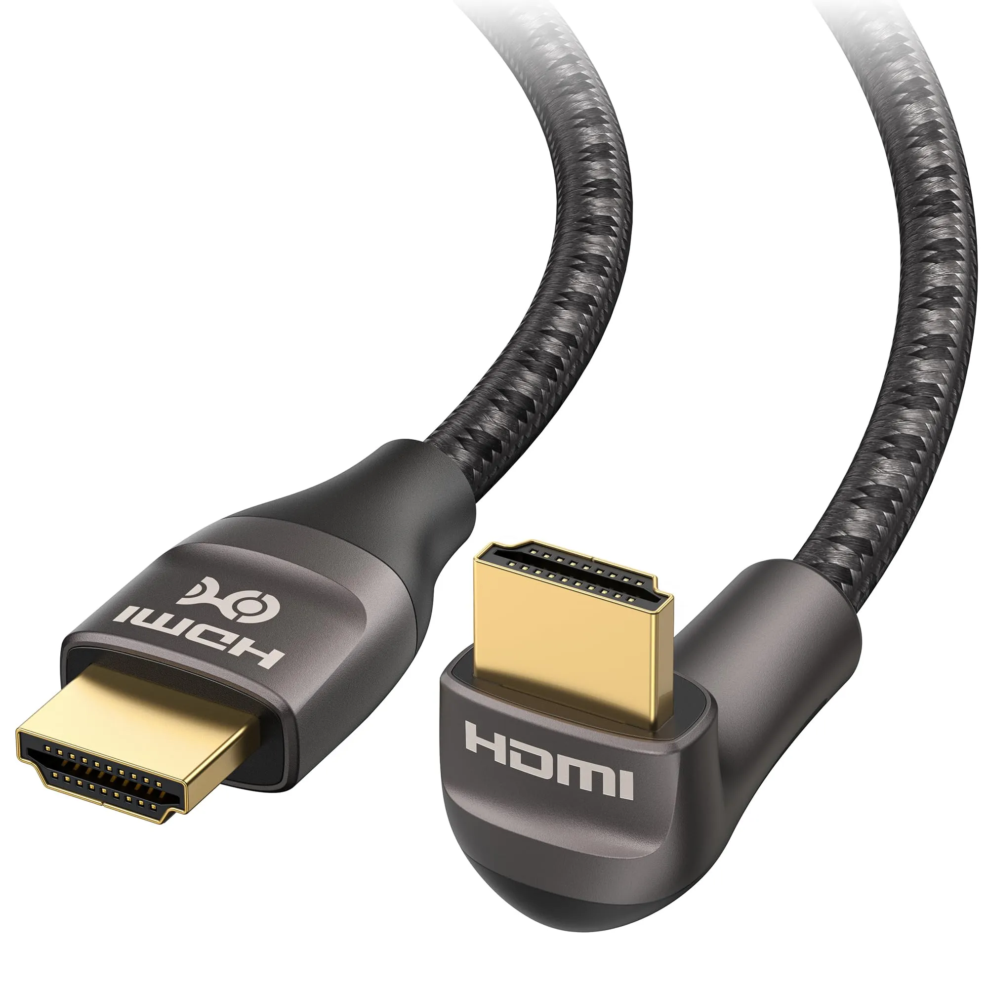CABLE MATTERS 300031-BRN-2M — CABLE MATTERS 48GBPS ULTRA HD 8K RIGHT ANGLE HDMI CABLE 6.6 FT (90 DEGREE HDMI C