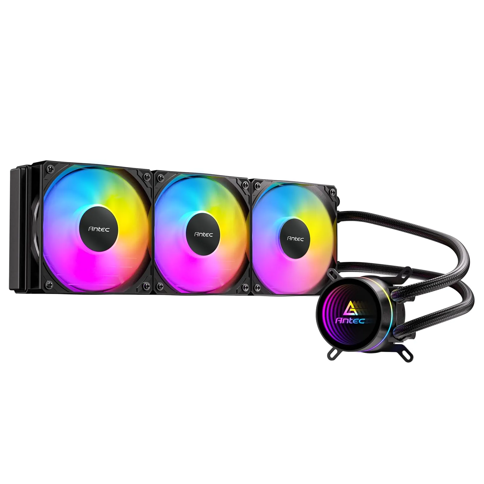 ANTEC LUNA 360 ARGB WHITE — Antec Luna 360 ARGB White AIO Liquid CPU Cooler, 3x120mm PWM ARGB Fans, Infinity Mirror Pump Head Design, High-Performance Cooling, Intel LGA 1700/1851 & AMD AM4/AM5 | SKU FAN-LUNA32