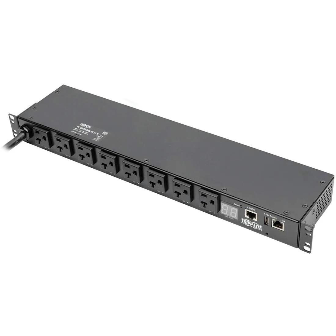 Eaton Tripplite PDUMH20NET2LX — EATON, 1.9KW SINGLE-PHASE SWITCHED PDU, LX PLATFORM INTERFACE, 120V OUTLETS (8 5-15/20R), NEMA L5-20P, 12 FT. CORD, 1U RACK, TAA