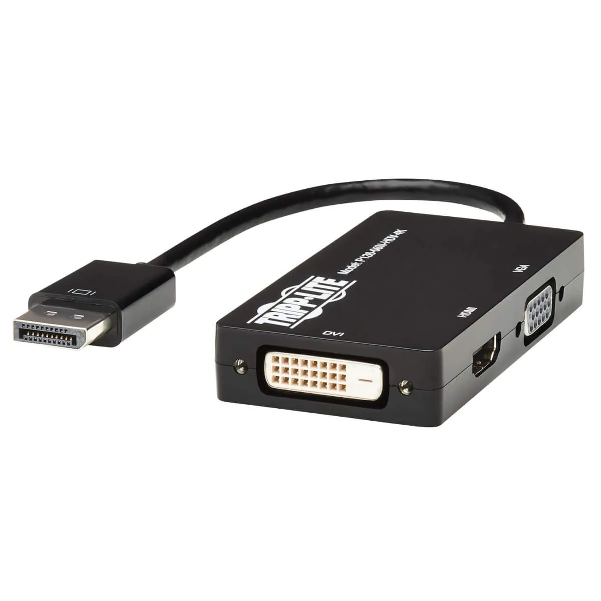Eaton Tripplite P136-06N-HDV-4K — EATON, DISPLAYPORT 1.2 TO VGA/DVI/HDMI ALL-IN-ONE CONVERTER ADAPTER, 4K X 2K HDMI , 24/30 HZ