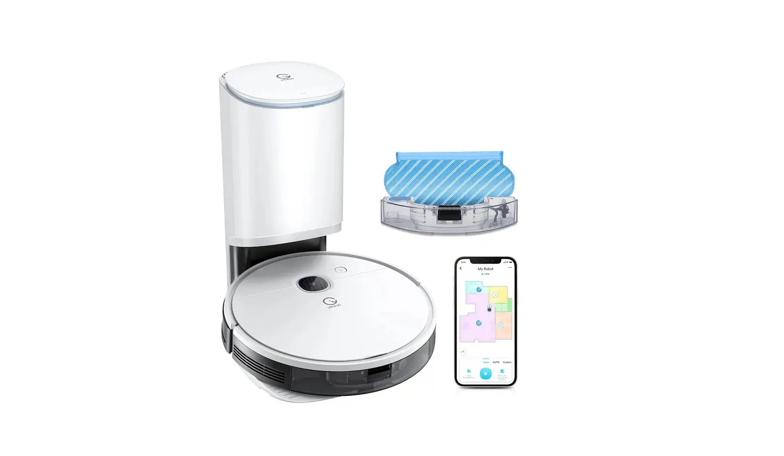 ECO Elite ECOYEEDIK781 — Ecovacs Yeedi VAC Station K781+ 3 in 1 CLeaner White ECOYEEDIK781