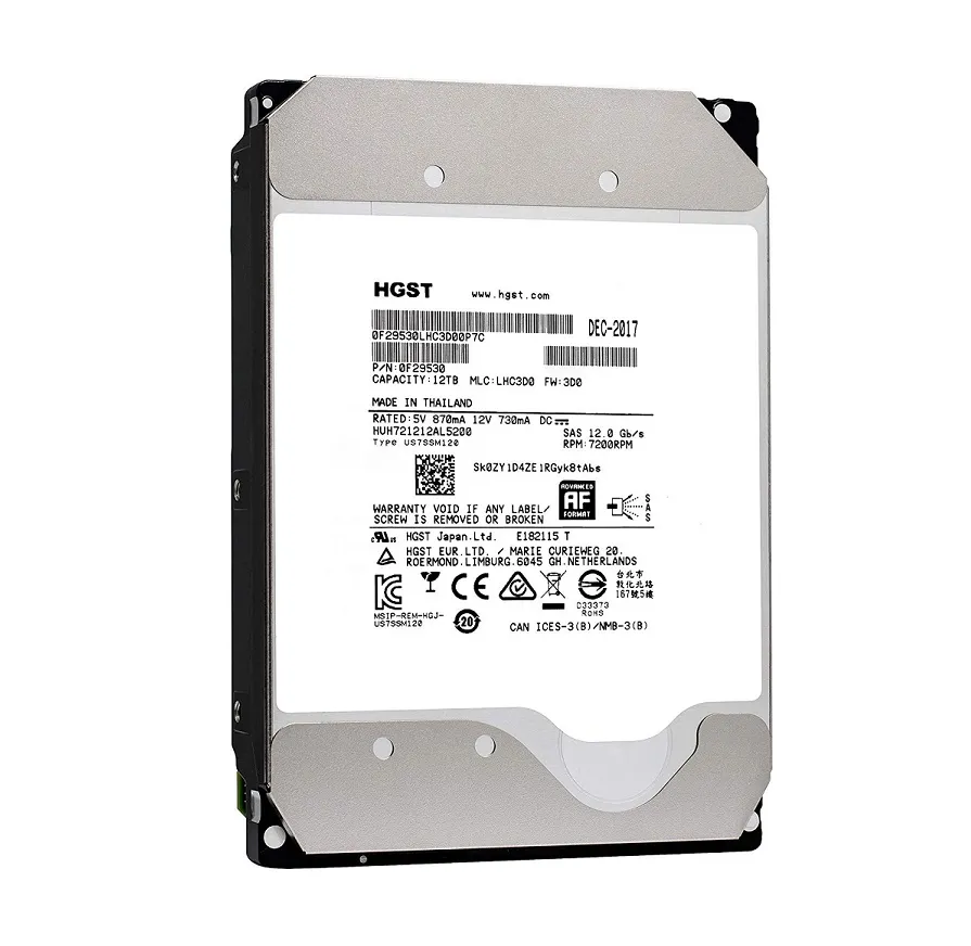 Hitachi 0F29530 — 12TB HGST WD DC HC520 7200RPM SAS 12GB/s 3.5" Internal HDD 0F29530