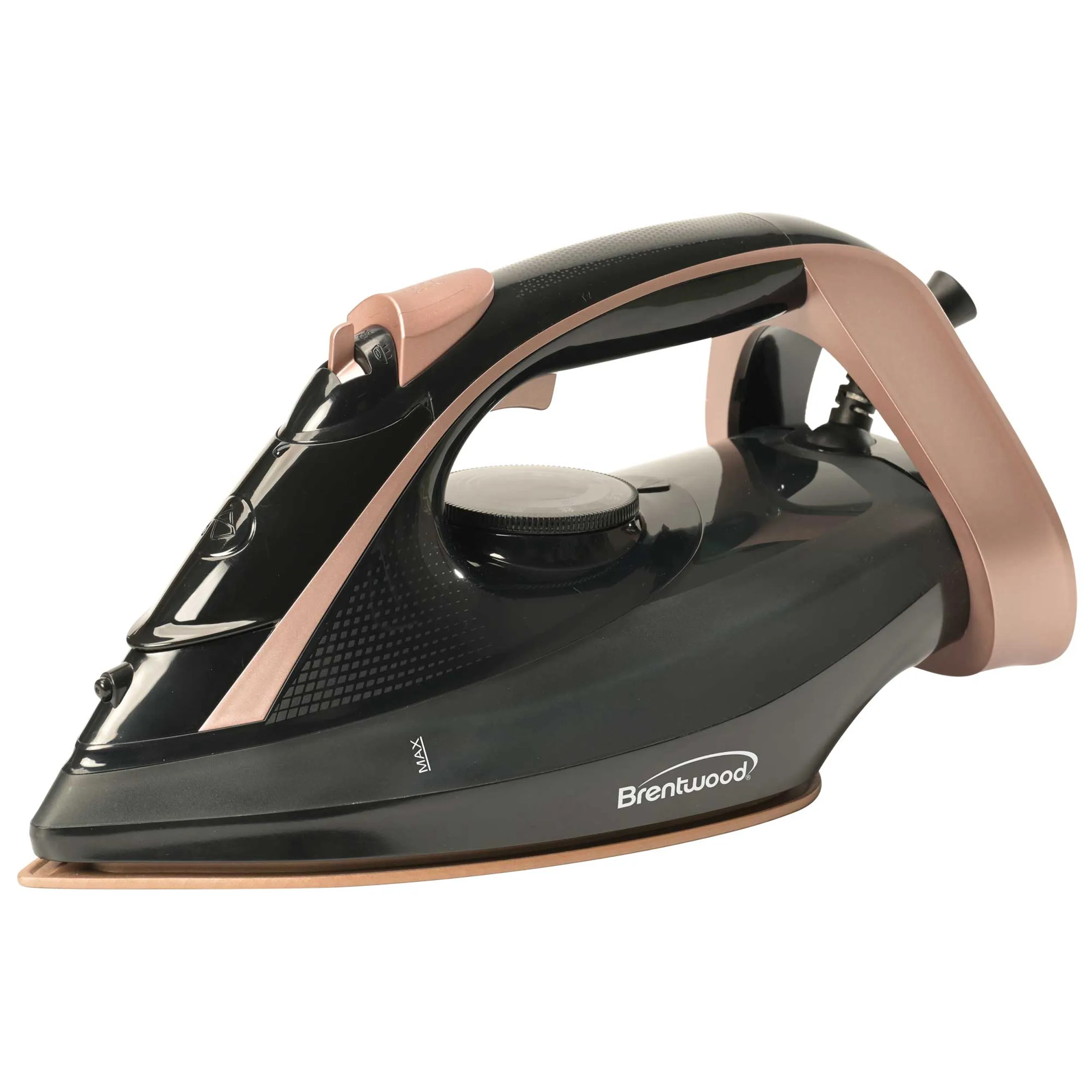 Brentwood MPI-69BKR — Brentwood Non-Stick Steam Iron in Rose Gold with Temperature Dial