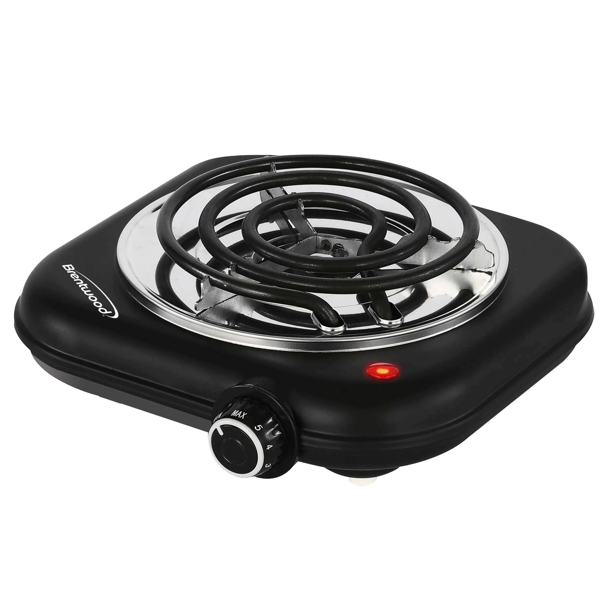 Brentwood TS-323BK — Brentwood 1100w Countertop Single Coiled Electric Burner in Black