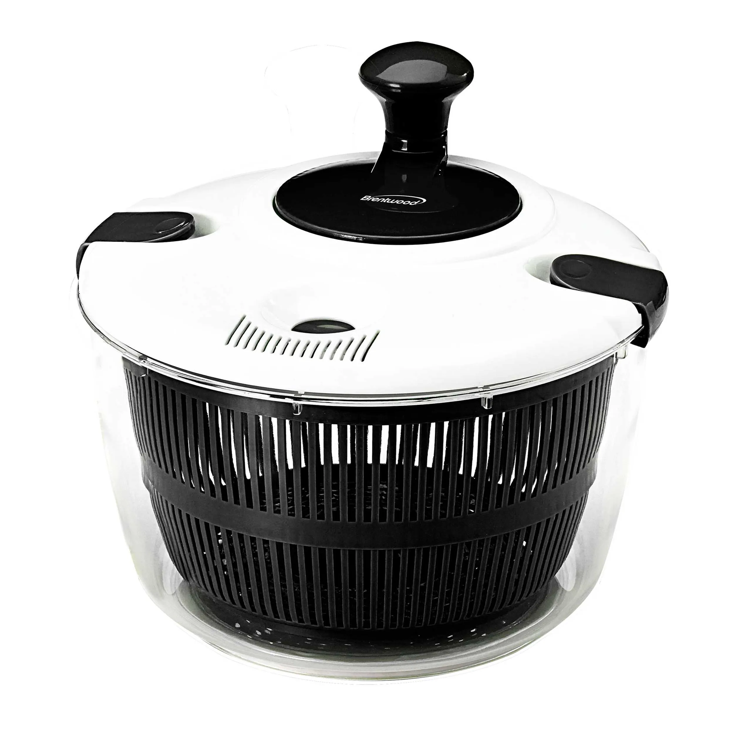 Brentwood KA-5030BK — Brentwood 5 Quart Salad Spinner in Black with Serving Bowl