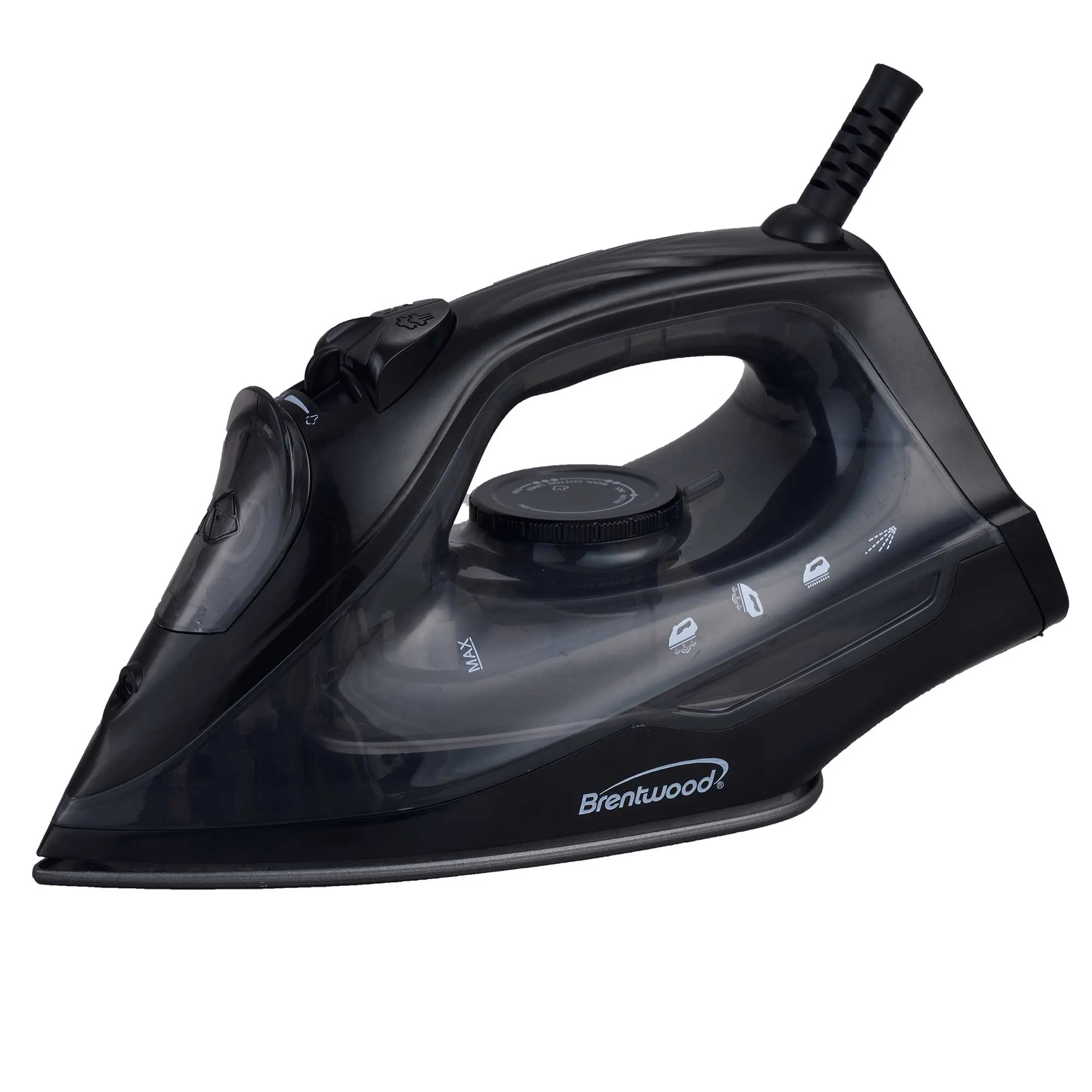 Brentwood MPI-51BK — Brentwood 1200W Lightweight Non-Stick Steam Iron in Black
