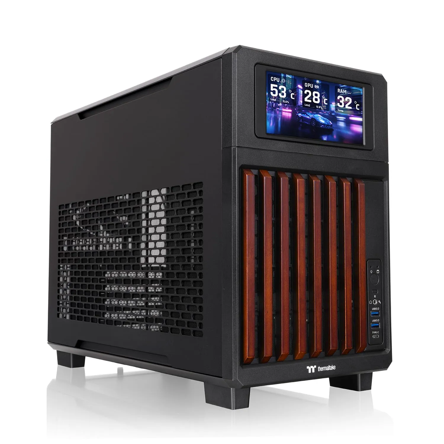 Thermaltake CA-11M-00M1WN-W1 — TR300 WS with LCD Screen