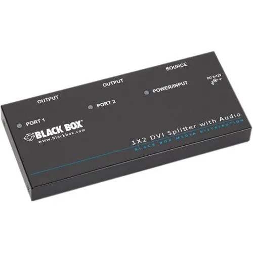 BLACK BOX CORPORATION AVSP-DVI1X2 — 1 X 2 DVI-D SPLITTER WITH AUDIO AND HDCP