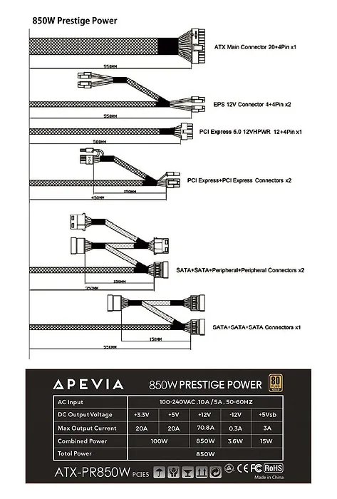 Apevia-ATX-PR850W PCIE5.0