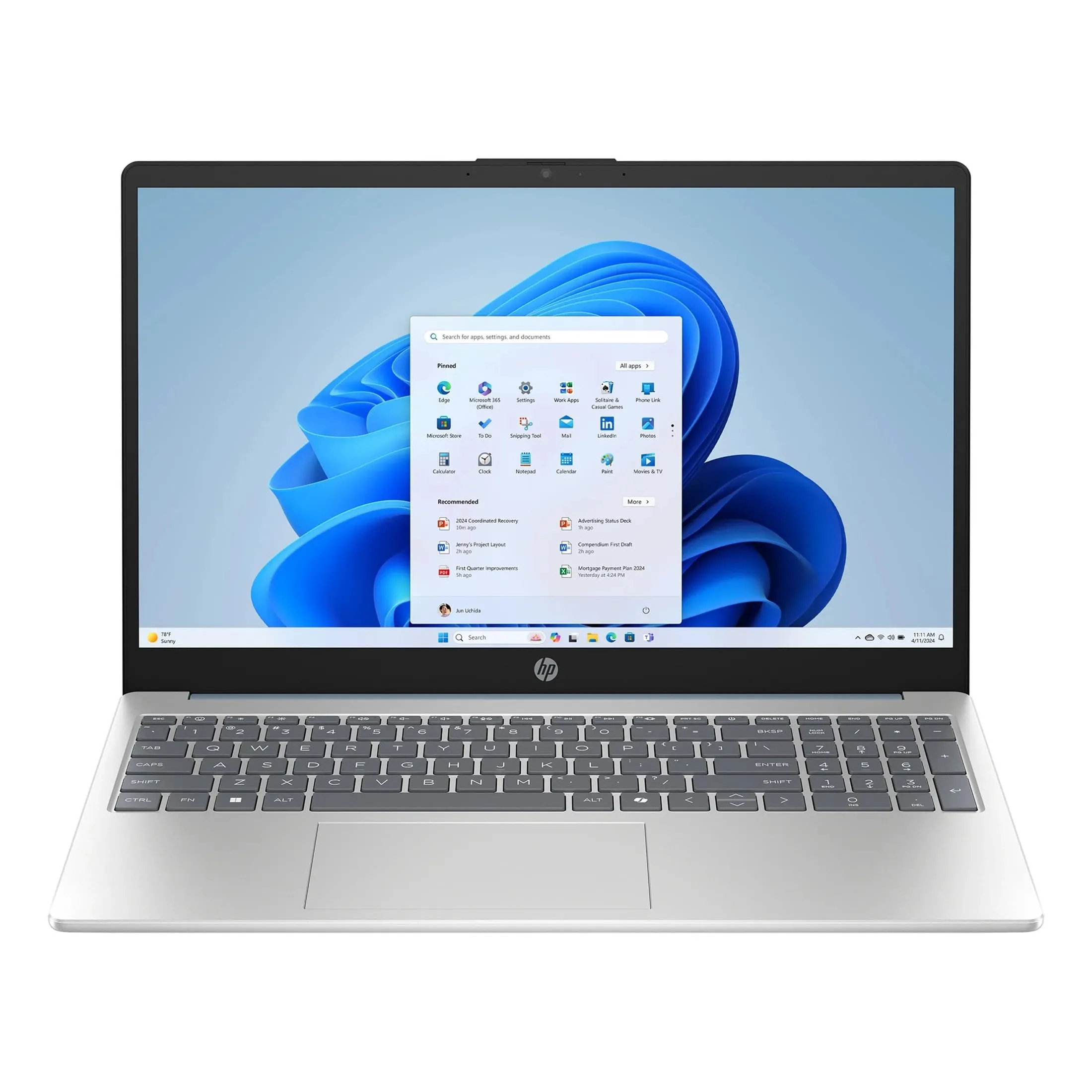 HP HPC0CM0UAR-R — HP 15-FD0001DX 15.6-INCH HD LAPTOP PC INTEL N100 4GB RAM 128GB UFS W11H/1YR 3RD PARTY WARRANTY