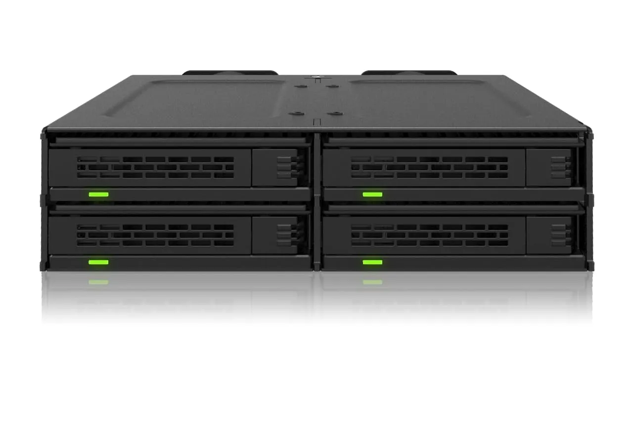 Icy Dock MB324V4P-B — EXPRESSCAGE 4-Bay U.2/U.3 SSD Rack