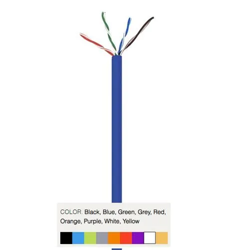 Wavenet WAV-CAT5-CMR-BK — 5E04URBK4 CAT5 CMR CABLE BLACK