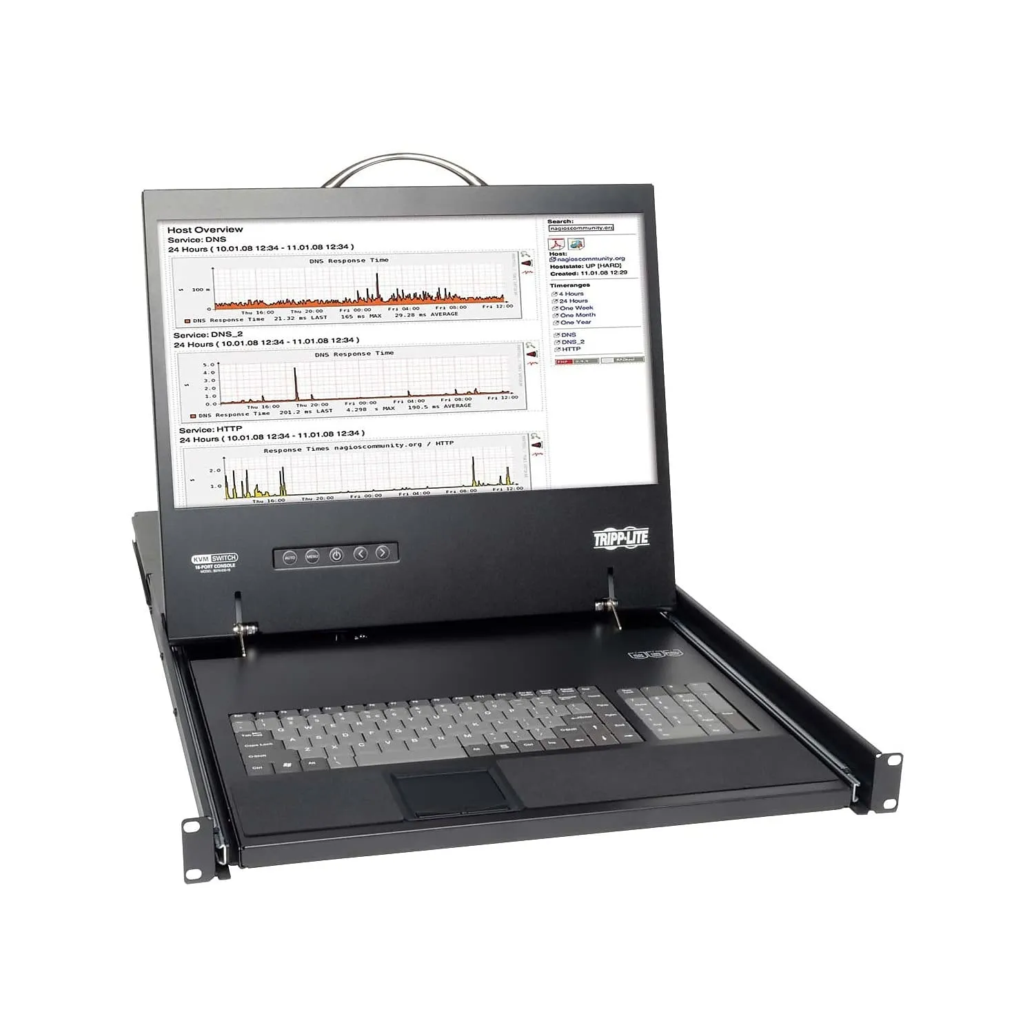 Eaton Tripplite B072-016-IP2 — Tripp Lite KVM Switch Over IP 16-Port Cat5 1 Local 2 Remote User 1URM