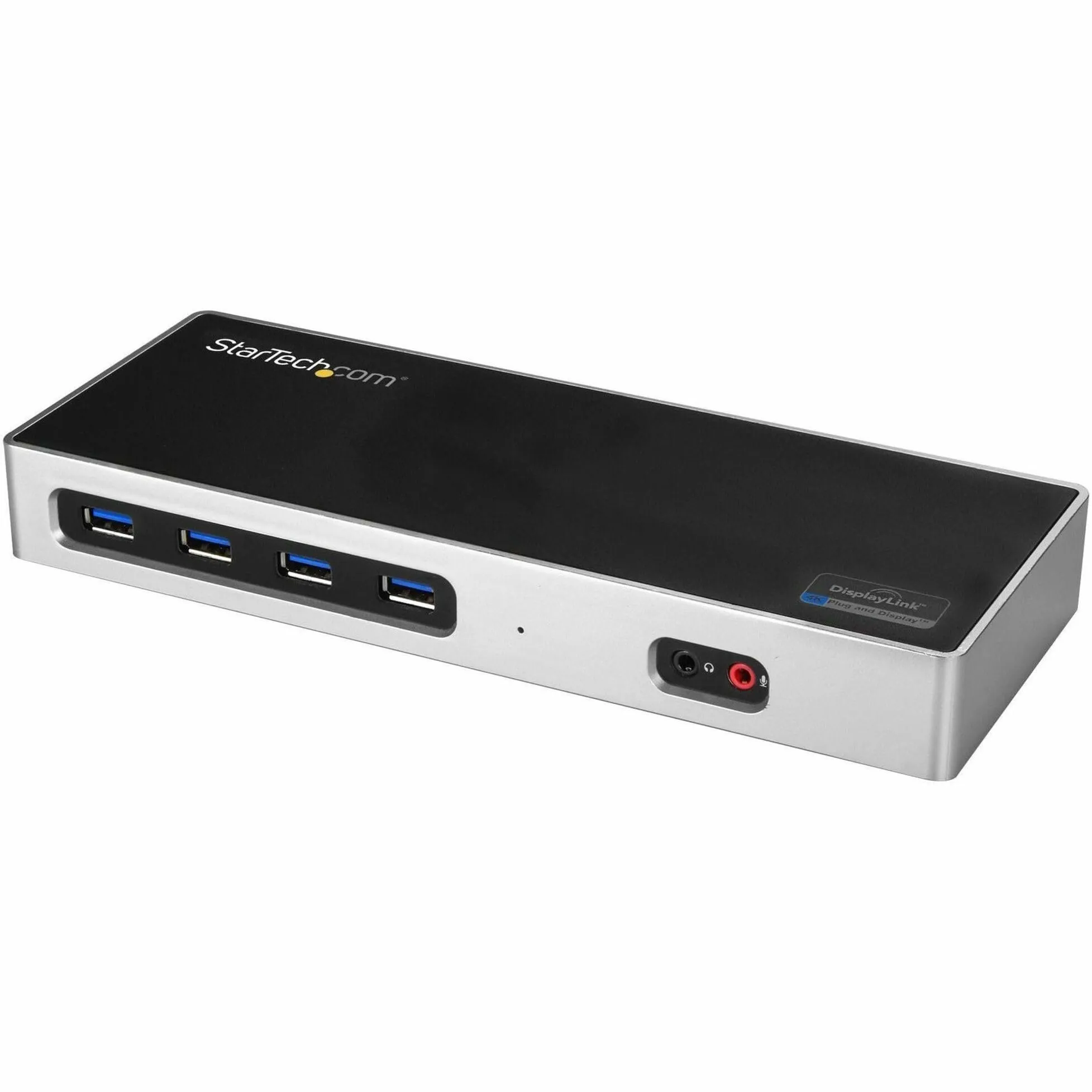 STARTECH STC DK30A2DH — StarTech.com Dual-4K Docking Station with 6 x USB 3.0 Ports - for Notebook - 40 W - USB Type C - 2 Displays Supported - 4K - 3840 x 2160, 4096 x 2160 - 6 x USB 3.0 - USB Type-C - Network (RJ-45) - HDMI - DisplayPort - Black, Silver - Audio Line Out - Microphone - Thunderbolt - Wired - Gigabit Ethernet - Windows XP, Windows Vista, Windows 7, Windows 8, Windows 8.1, Windows 10, Windows 11, Mac OS X 10.6 Snow Leopard, Mac OS X 10.12 Sierra, Mac OS X 10.14 Mojave, Mac OS X 10.15 Catalina, ...